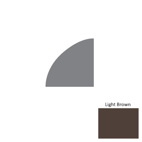 Contours Rubber Light Brown Quarter Round Satin 1