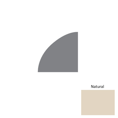 Contours Rubber Natural Quarter Round Satin 1