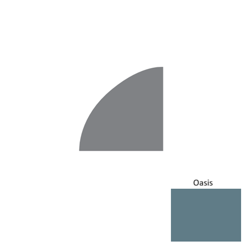 Contours Rubber Oasis Quarter Round Satin 1