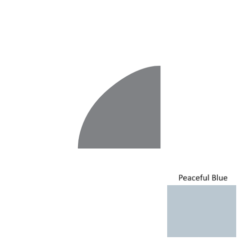 Contours Rubber Peaceful Blue Quarter Round Coil Satin 1