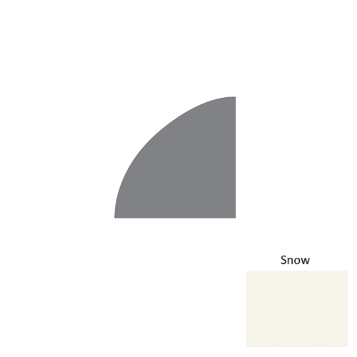 Contours Rubber Snow Quarter Round Satin 1