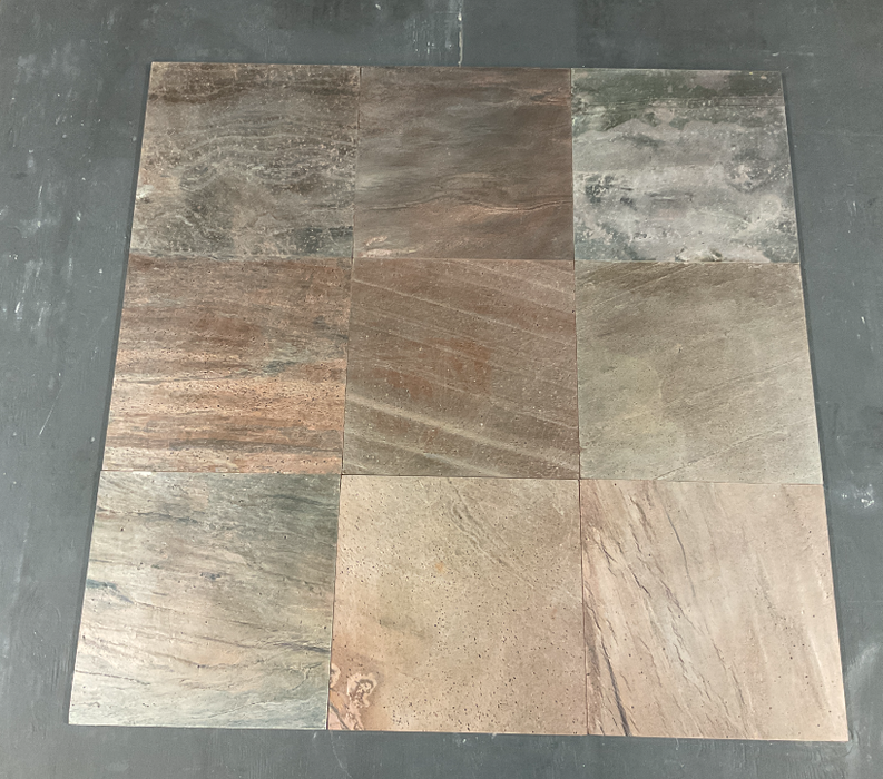 Copper Slate Tile - 16" x 16" x 1/2" Polished