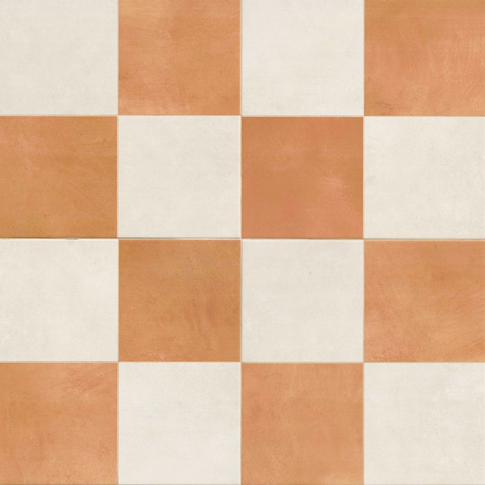 Terra Porcelain Bianco Grid Tile Matte 1