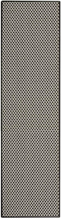 Courtyard Black White Polypropylene & Polyester BLKWT