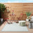 Courtyard Polypropylene & Polyester Ivory Aqua COU01 IVAQU