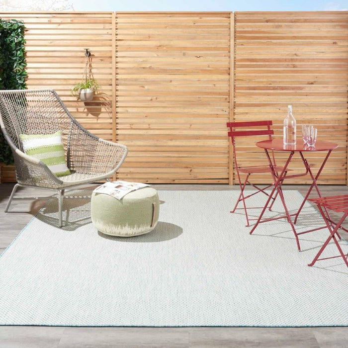 Courtyard Ivory Aqua IVAQU Polypropylene & Polyester