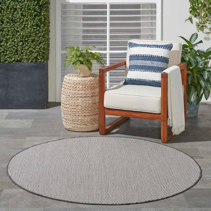 Courtyard Polypropylene & Polyester Ivory Charcoal IVCHA