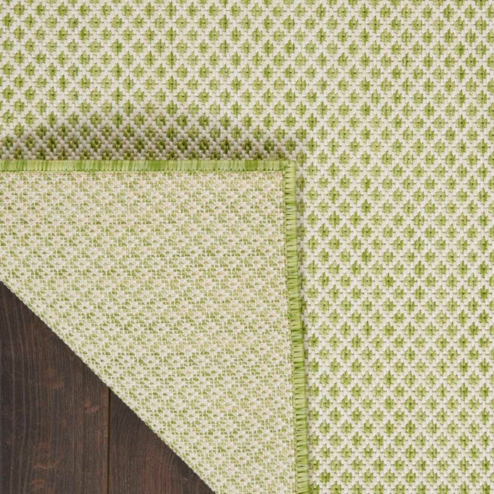 Courtyard Ivory Green Polypropylene & Polyester IVGRE