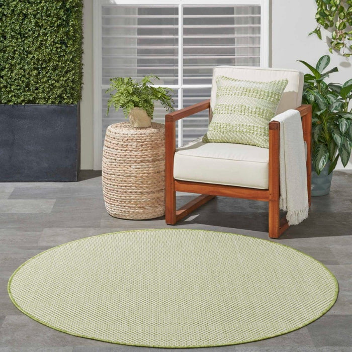 Courtyard Polypropylene & Polyester Ivory Green IVGRE