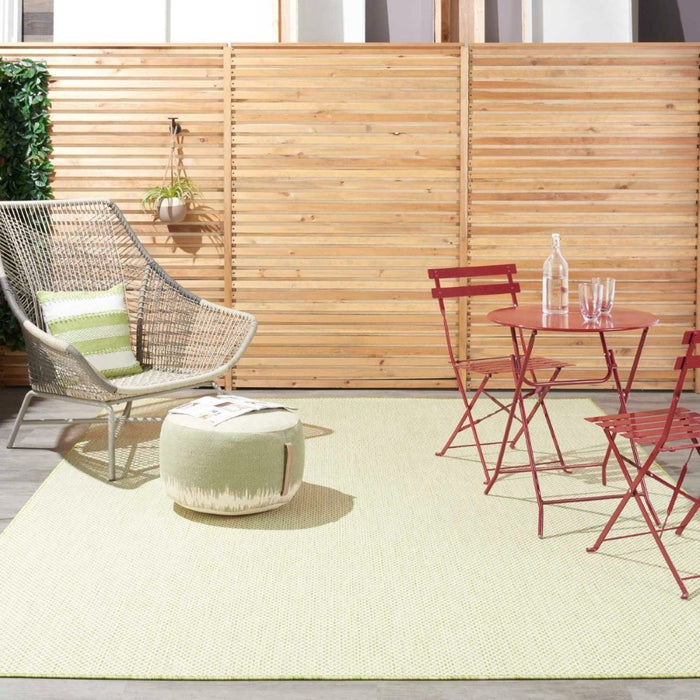 Courtyard Ivory Green IVGRE Polypropylene & Polyester