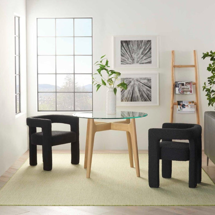 Courtyard Ivory Green Polypropylene & Polyester IVGRE