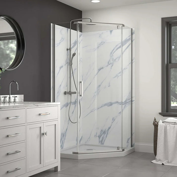 Cove Glass & Aluminum Brushed Nickel Shower Door Brushed Nickel 3