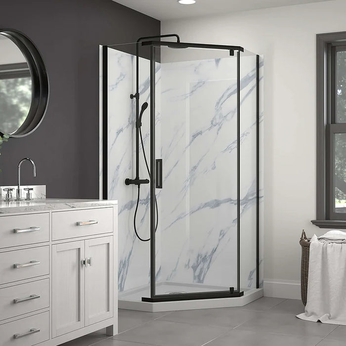Cove Glass & Aluminum Matte Black Shower Door Matte Black 2