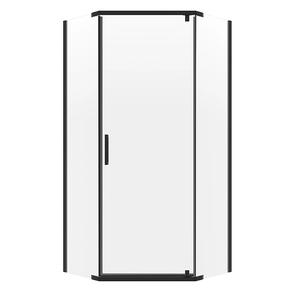 Cove Glass & Aluminum Matte Black Shower Door Matte Black 1