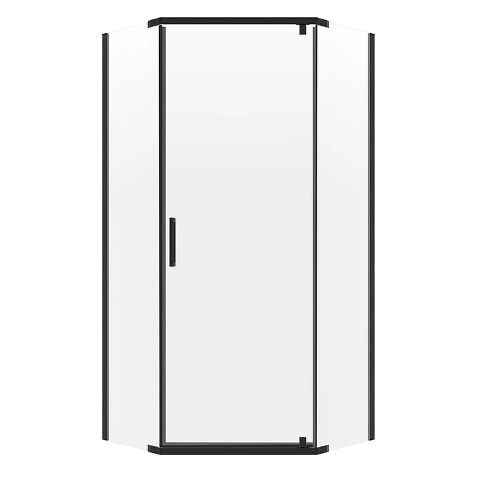 Cove Glass & Aluminum Matte Black Shower Door Matte Black 1