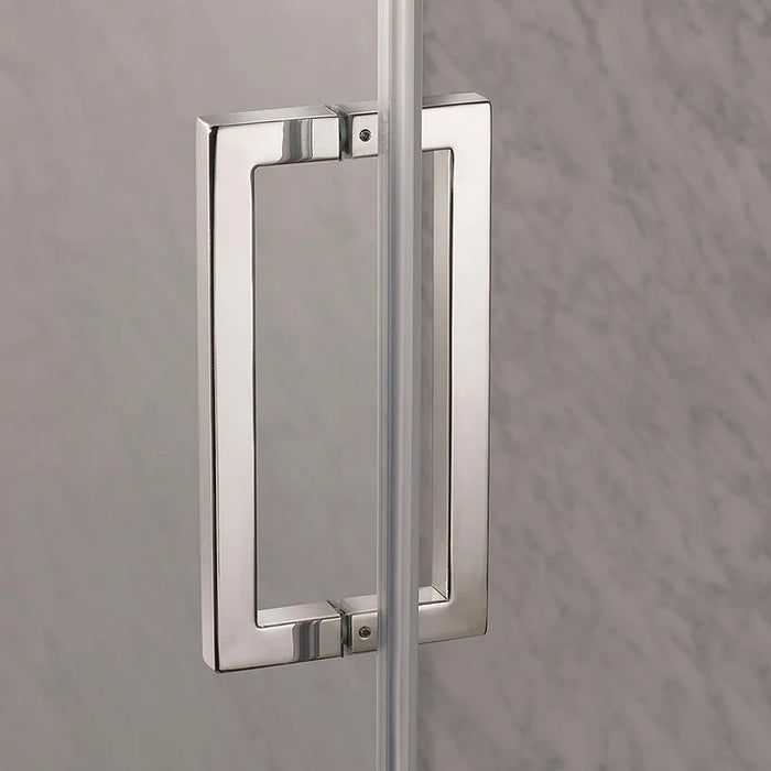 Cove Glass & Aluminum Silver Shower Door Silver 1