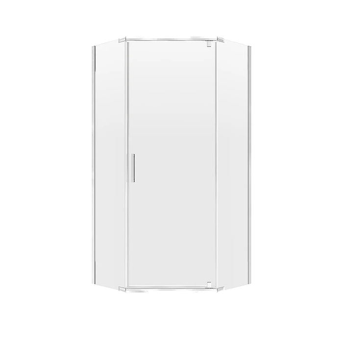 Cove Glass & Aluminum Silver Shower Door Silver 2