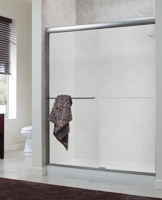 Cove Glass & Aluminum Brushed Nickel Shower Door Brushed Nickel 5