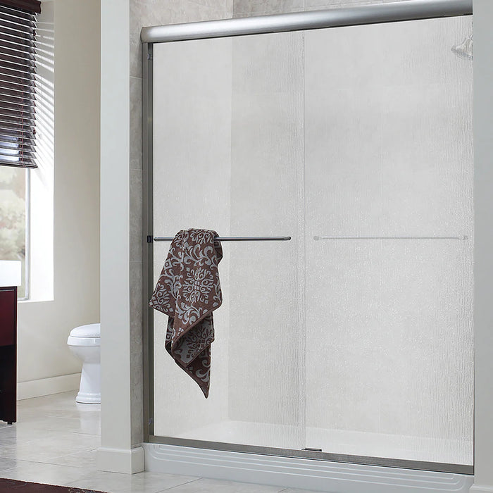 Cove Glass & Aluminum Brushed Nickel Shower Door Brushed Nickel 5