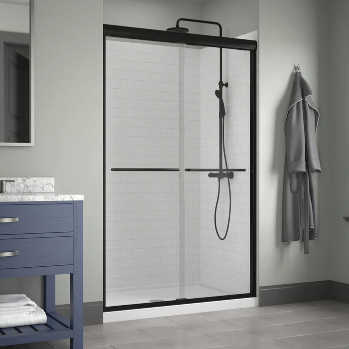 Cove Glass & Aluminum Matte Black Shower Door Matte Black 7