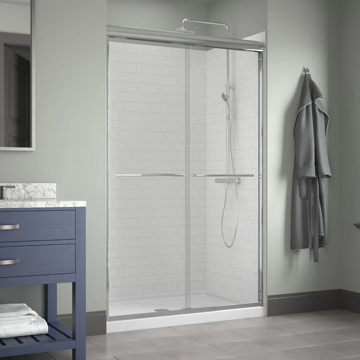 Cove Glass & Aluminum Silver Shower Door Silver 5