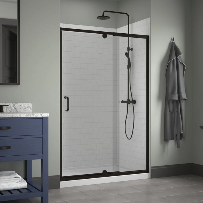 Cove Glass & Aluminum Matte Black Shower Door Matte Black 4