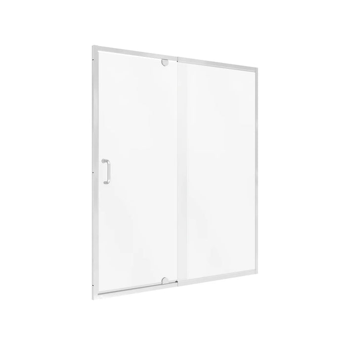 Cove Glass & Aluminum Silver Shower Door Silver 1