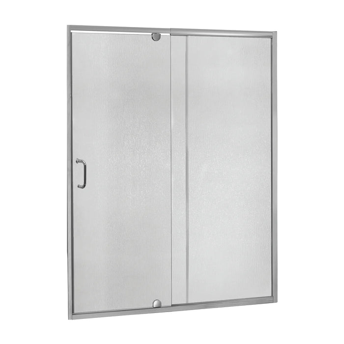 Cove Glass & Aluminum Silver Shower Door Silver 4