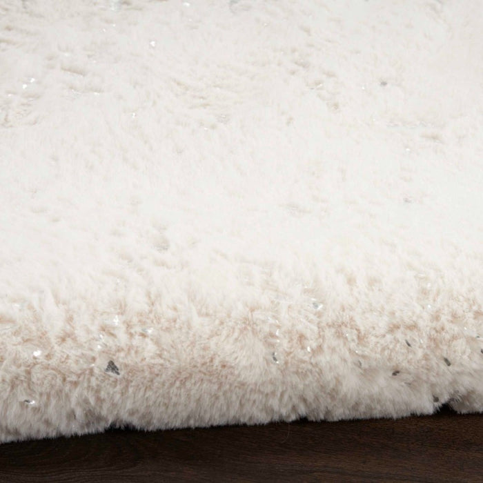 Cozy Shimmer Ivory Silver Polyester IVSIL