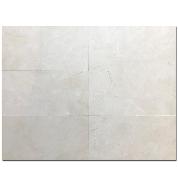 Crema Marfil Classico Honed Marble Tile - 12" x 24"