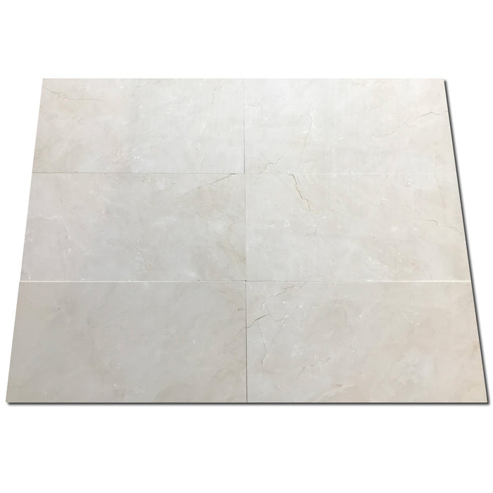 Crema Marfil Classico Marble Tile - 12" x 24" Honed