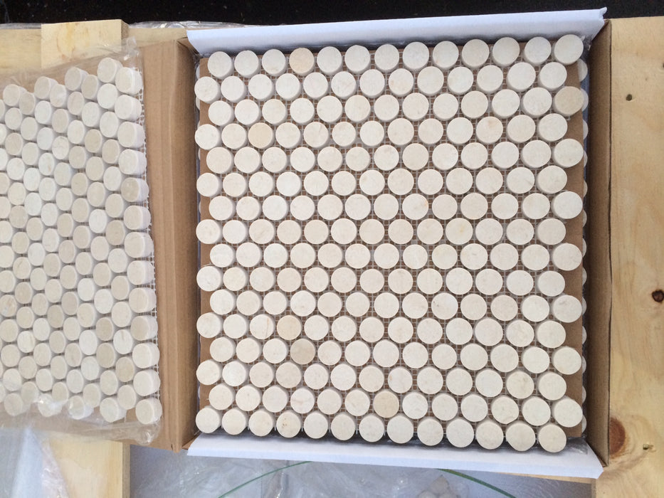 Crema Marfil Marble Mosaic Honed 1