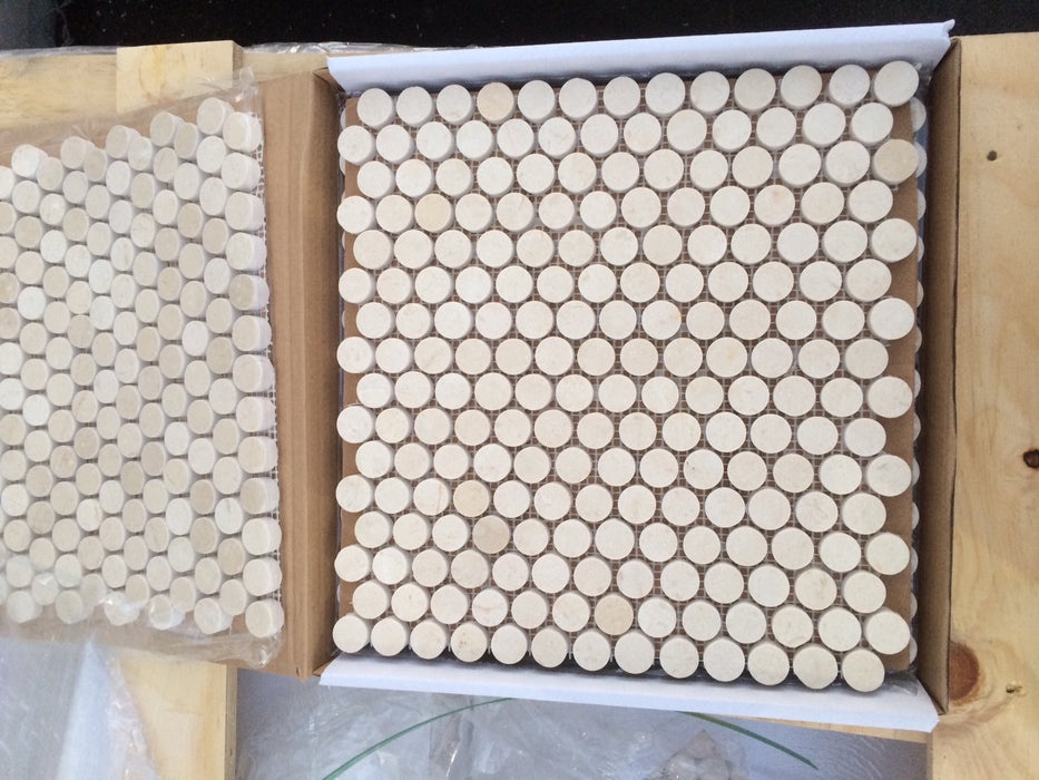 Crema Marfil Marble Mosaic Honed 2