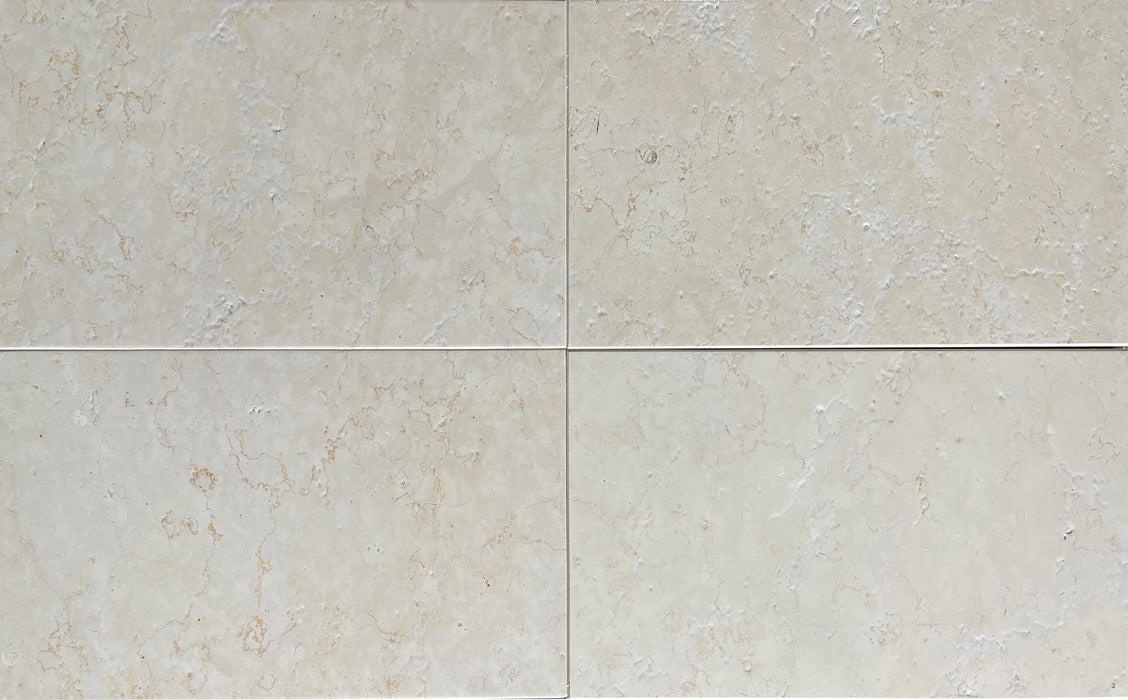 Crema Royal Brushed Limestone Tile - 12" x 24"