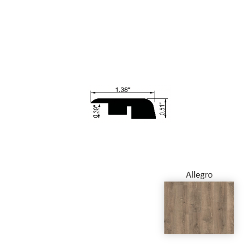 Crescendo Allegro Laminate Wood Moulding / Trim - 1.38" x 94" End Cap