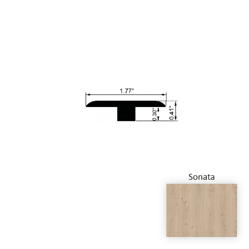 Crescendo Sonata Laminate Wood Moulding / Trim - 1.77" x 94" T Molding