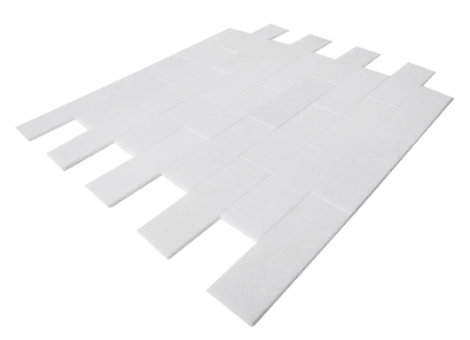 Crystal White Honed Marble Tile - 4" x 12"