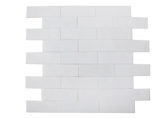 Crystal White Marble Tile - 4" x 12" Honed