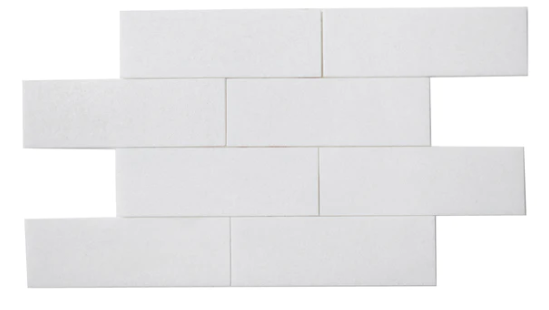 Full Tile Sample - Crystal White Marble Tile - 24" x 24" x 3/8" Honed