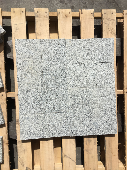 Crystal White Beveled Flamed Granite Paver - 6" x 12" 5