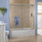 Cove Glass & Aluminum Brushed Nickel Shower Door Brushed Nickel 5