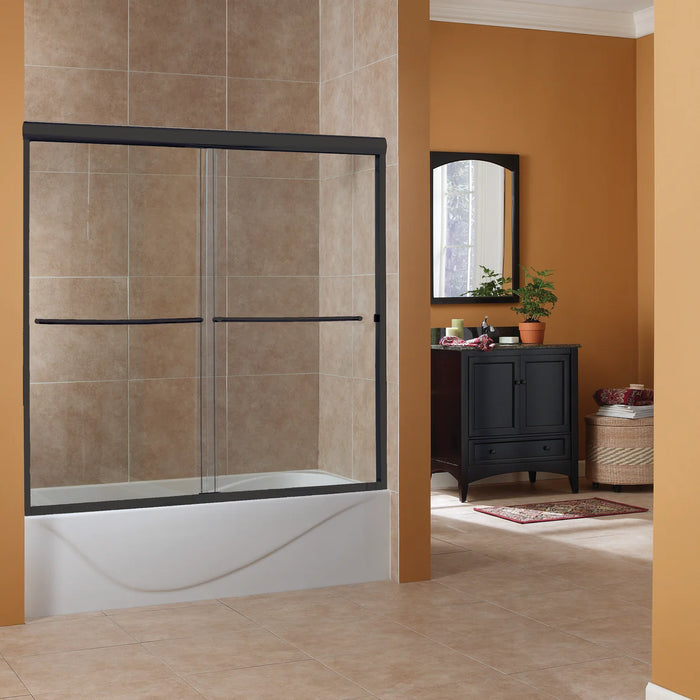 Cove Glass & Aluminum Matte Black Shower Door Matte Black 7