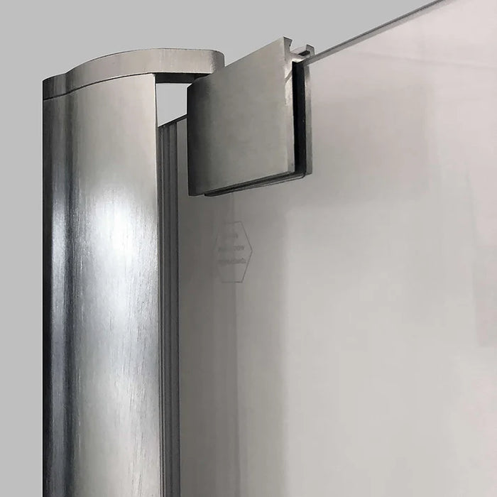 Cove Glass & Aluminum Brushed Nickel Shower Door Brushed Nickel 3