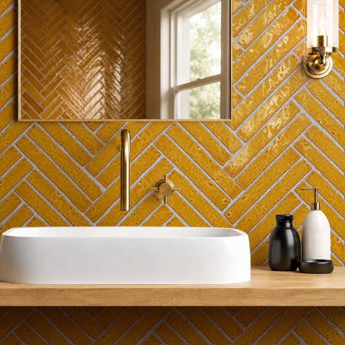 Soul Ceramic Golden Amber Tile Glossy 5