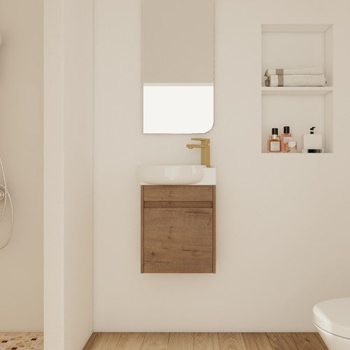 Plywood Imitative Oak Bathroom Vanity Imitative Oak 2