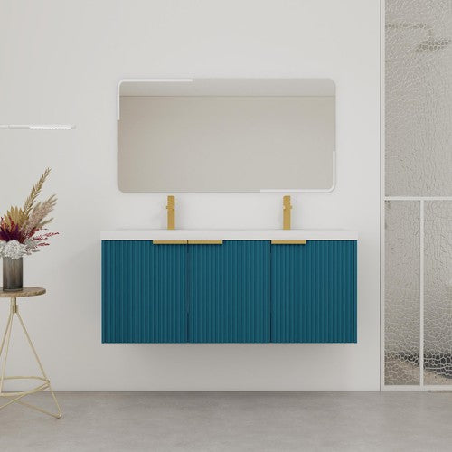 Plywood Blue Bathroom Vanity Blue 1