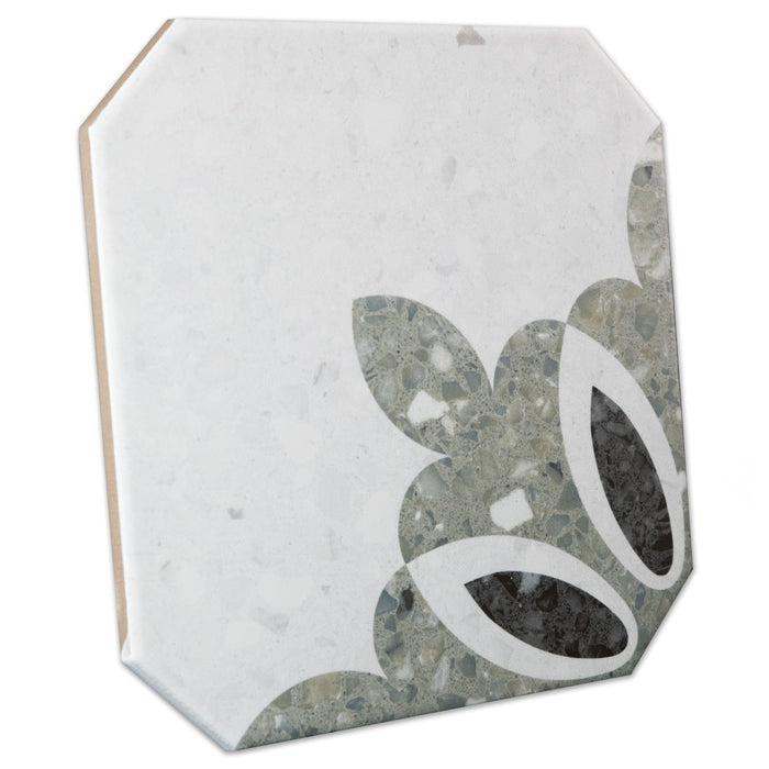 Riviera Porcelain Octagon Verde with Taco Nero Tile Matte 10