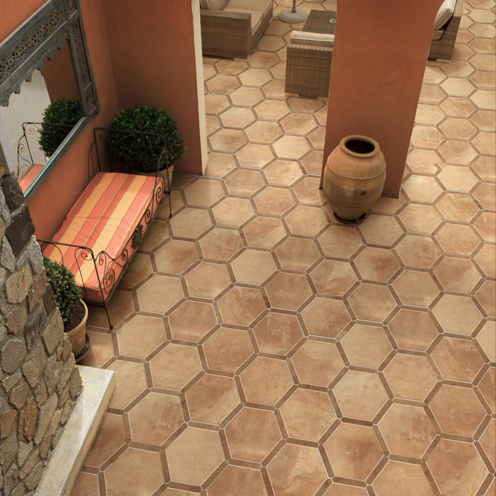 Doscotto Porcelain Panal Rosso with Clay Picket Tile Matte 6