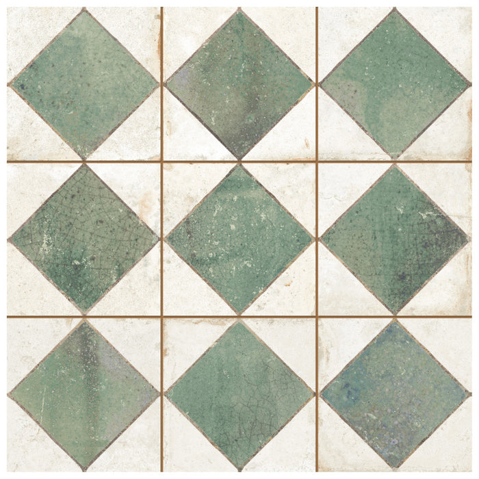 Kings Ceramic Arles Green Tile Mixed 2