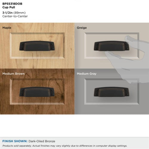 Highland Ridge Zinc Dark Oiled Bronze Cabinet Pull 8